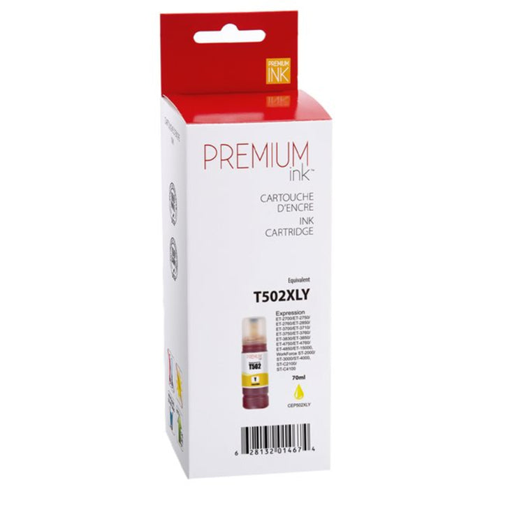 Compatible EPSON T502 (T502420) Yellow Inkjet Cartridge Premium Quality - Cartouches Certifiées