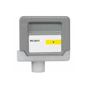 Compatible CANON PFI-301Y (1489B001AA) Yellow Inkjet Cartridge Premium Quality - Cartouches Certifiées