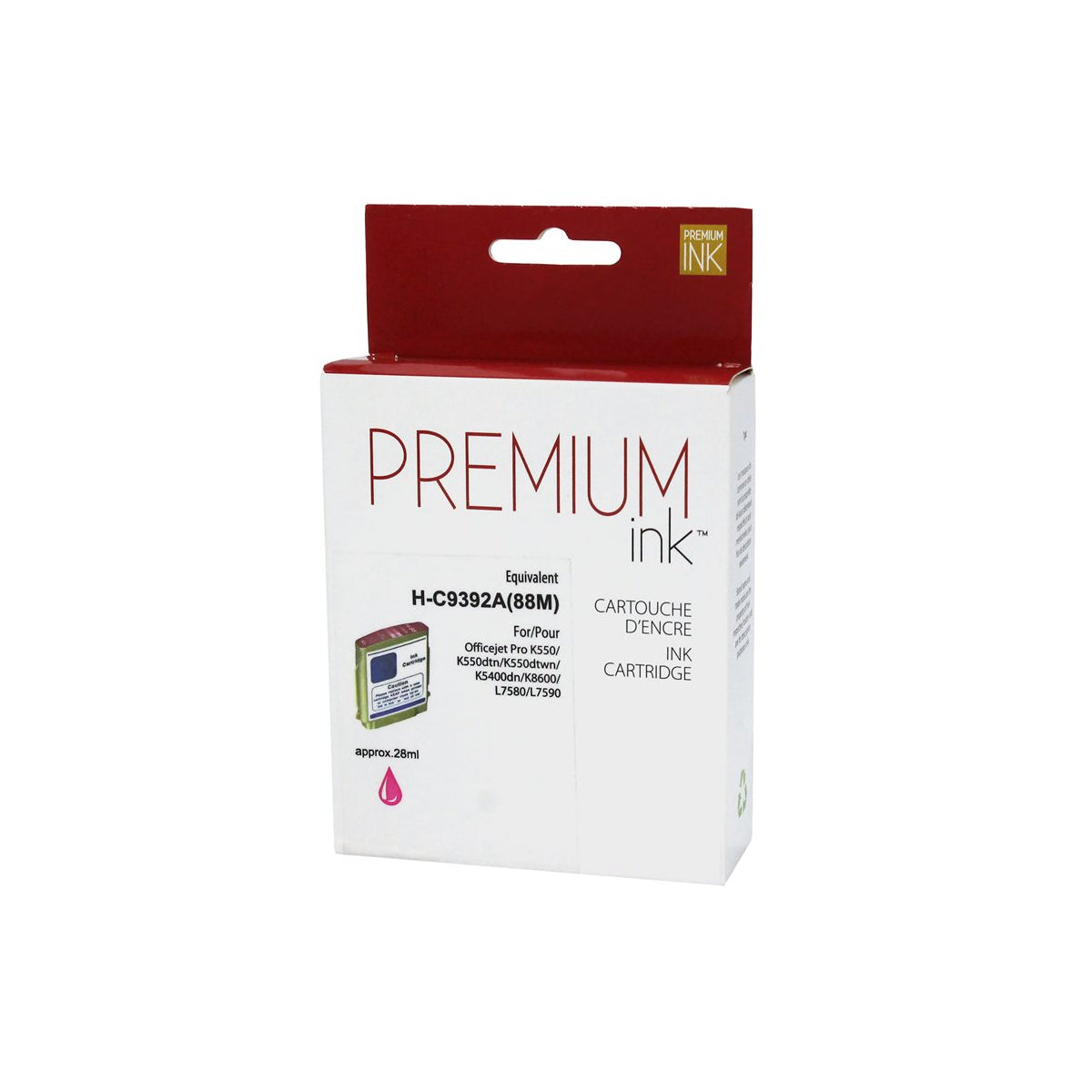 Refurbished HP 88XL (C9392AN) Magenta Inkjet Cartridge - Cartouches Certifiées