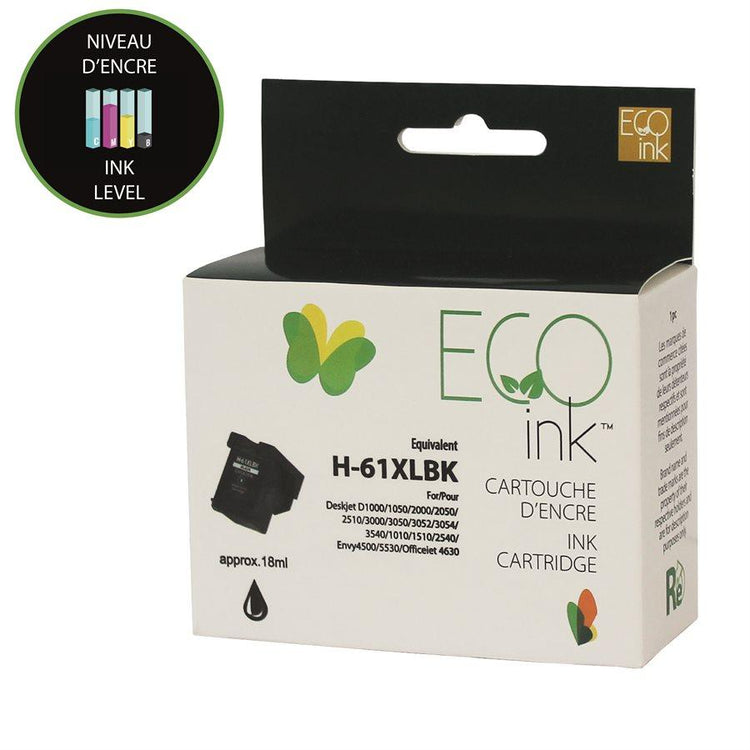 Refurbished HP 61XL (CH563WN) Black Inkjet Cartridge - Cartouches Certifiées