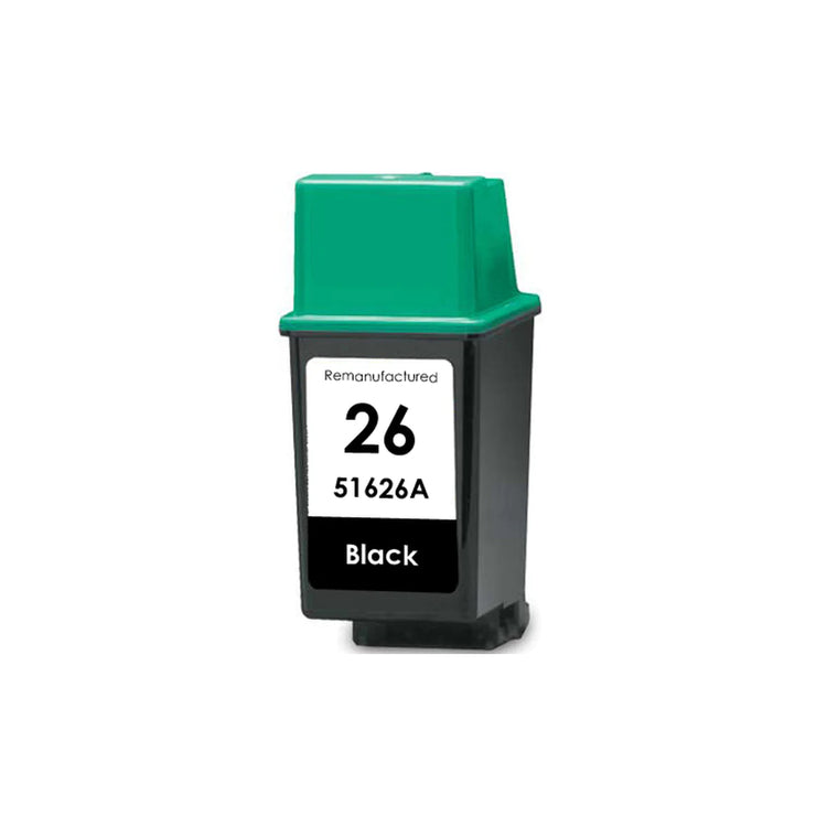 Refurbished HP 26 (51626A) Black Inkjet Cartridge - Cartouches Certifiées