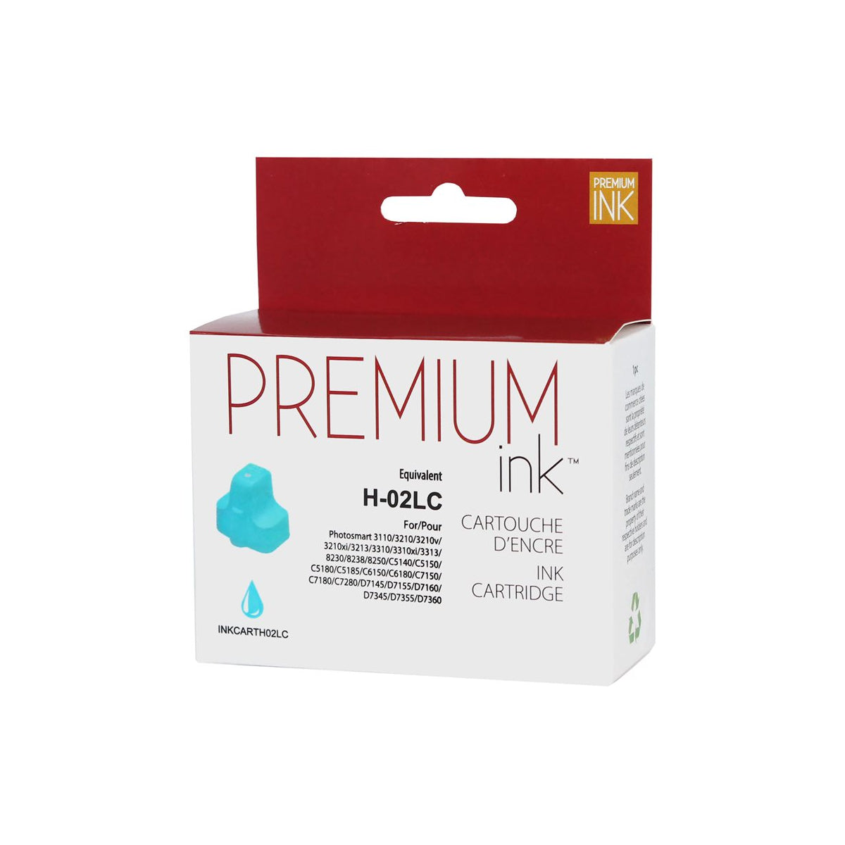 Refurbished HP 02 (C8774WN) Photo Cyan Inkjet Cartridge - Cartouches Certifiées