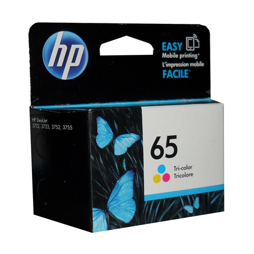 HP 65 (N9K01AN) Color Original Inkjet Cartridge - Cartouches Certifiées
