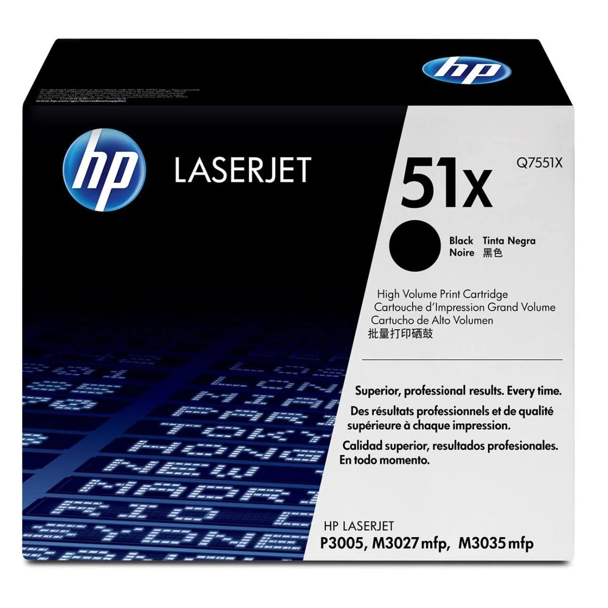 HP Q7551X (51X) Black Original Toner Cartridge - Cartouches Certifiées