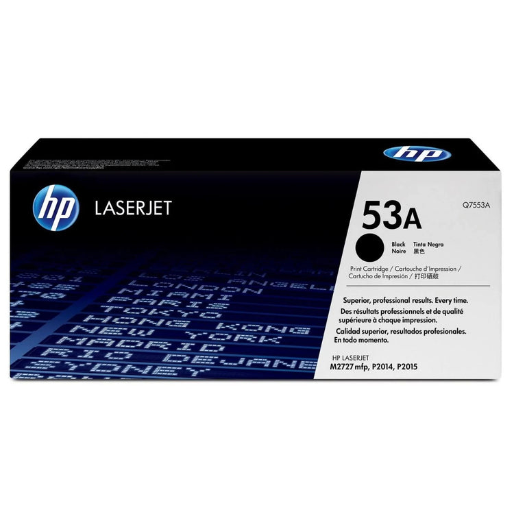 HP Q7553A (53A) Black Original Toner Cartridge - Cartouches Certifiées