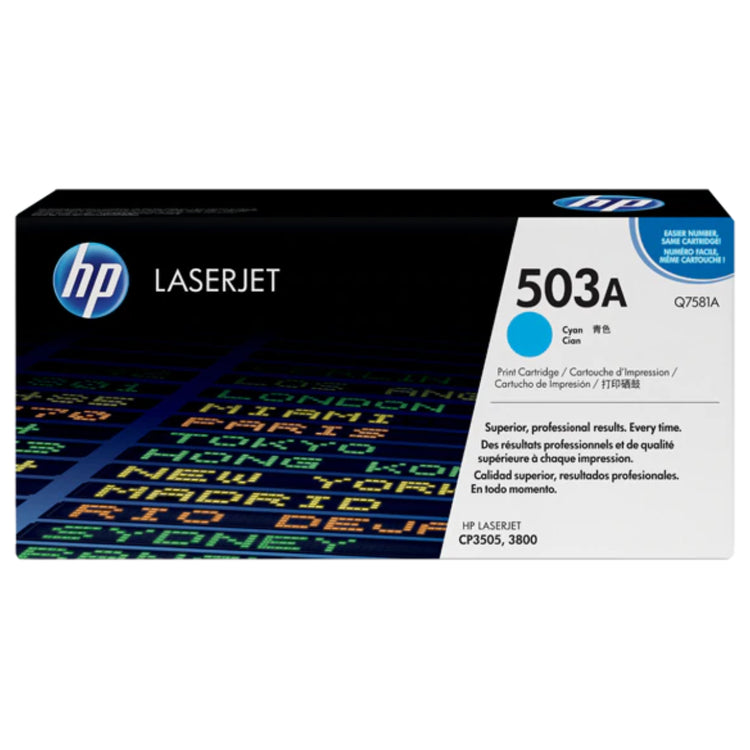 HP Q7581A (503A) Cyan Original Toner Cartridge - Cartouches Certifiées