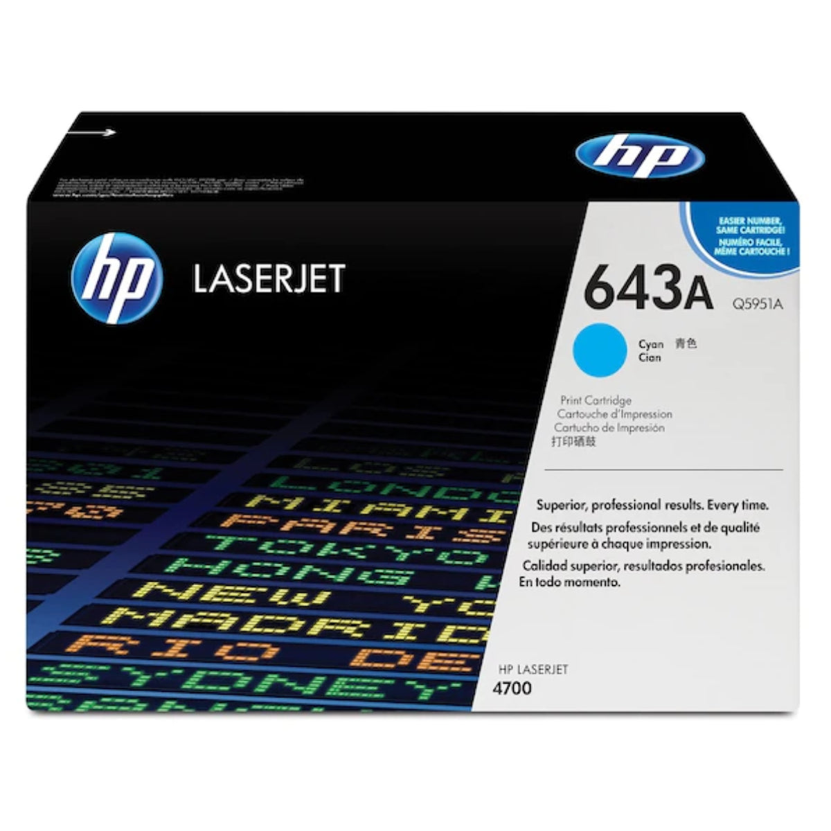 HP Q5951A (643A) Cyan Original Toner Cartridge - Cartouches Certifiées