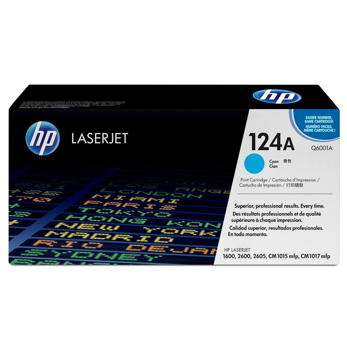 HP Q6001A (124A) Cyan Original Toner Cartridge - Cartouches Certifiées