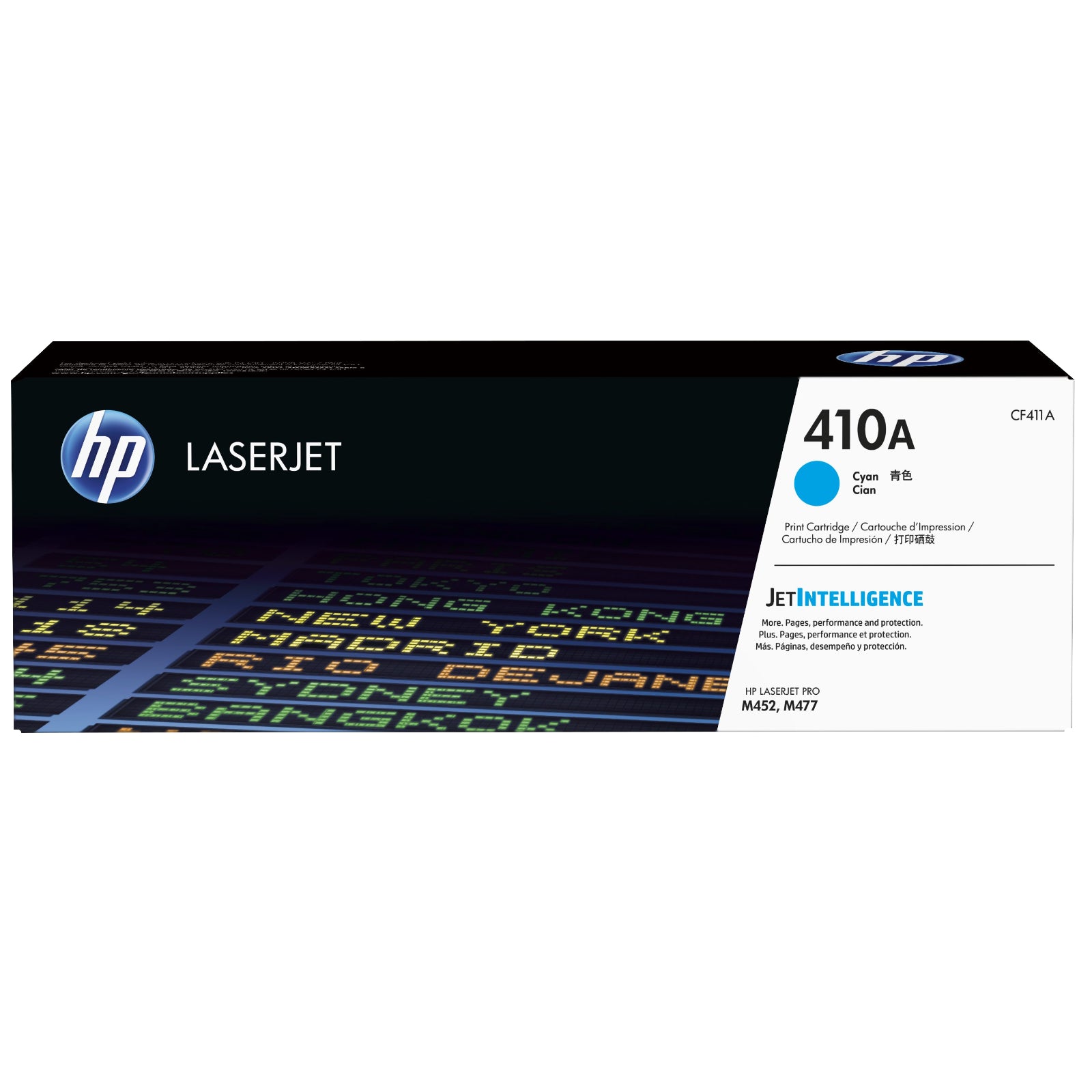 HP CF411A (410A) Cyan Original Toner Cartridge - Cartouches Certifiées