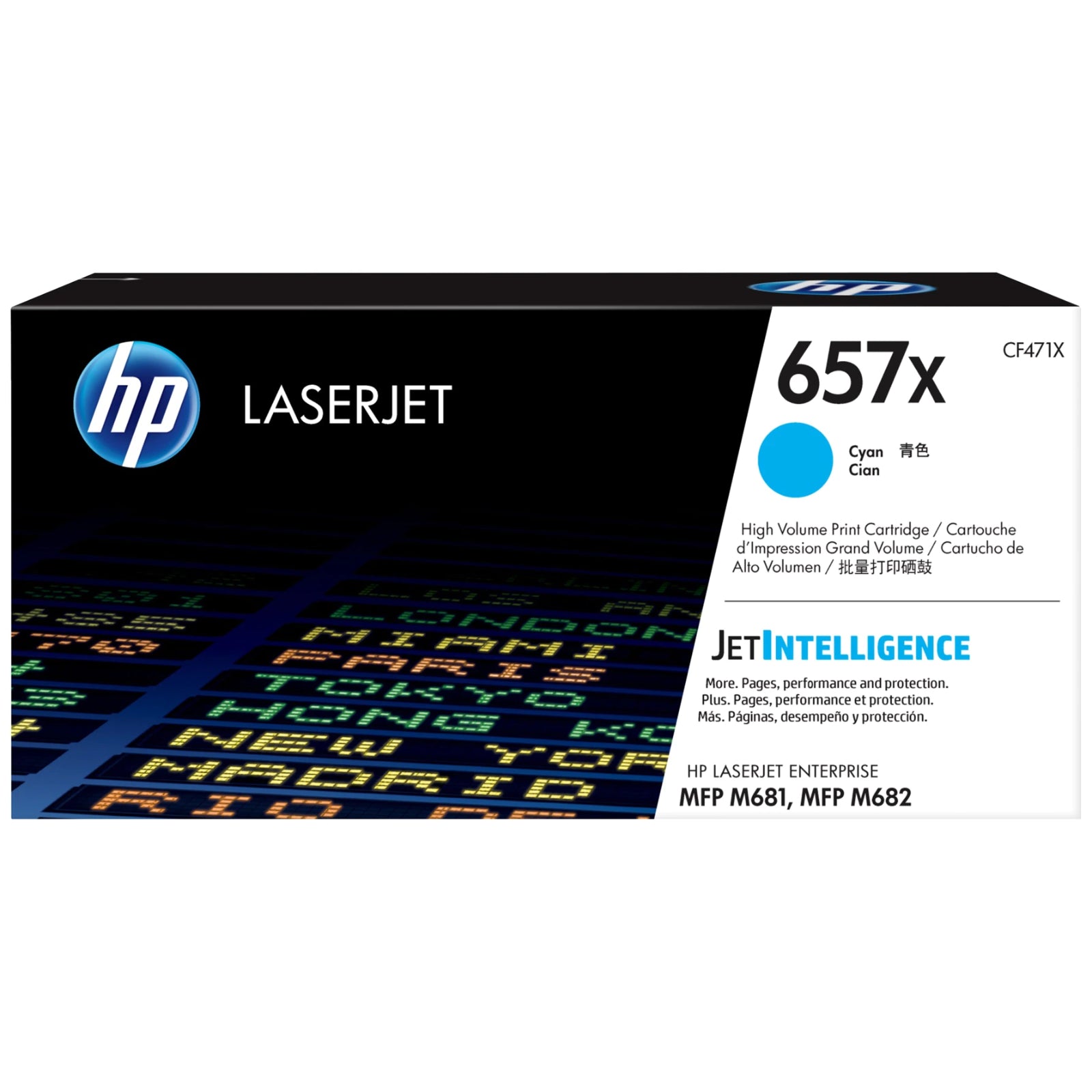 HP CF471X (657X) Cyan Original Toner Cartridge - Cartouches Certifiées