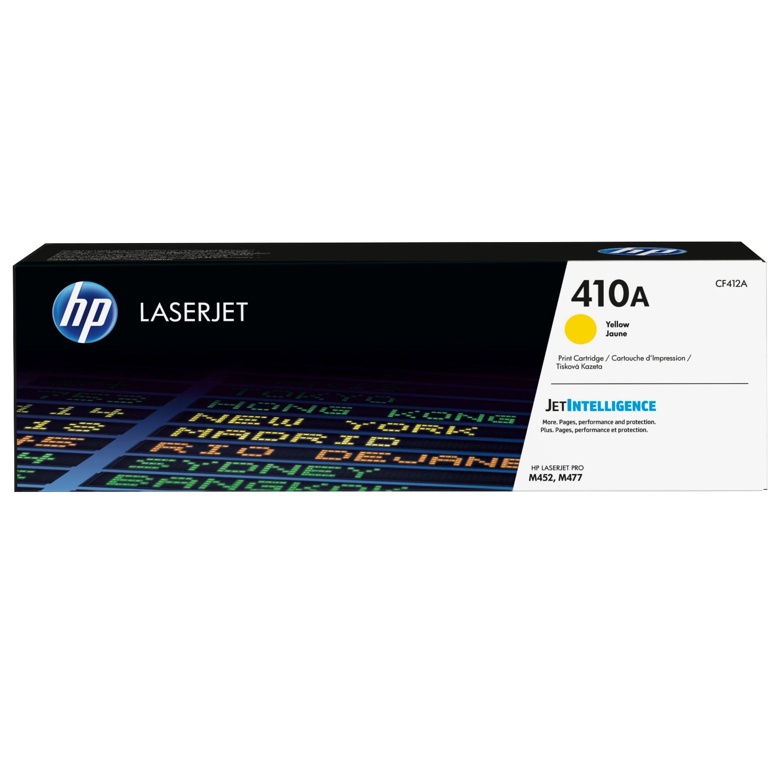 HP CF412A (410A) Yellow Original Toner Cartridge - Cartouches Certifiées