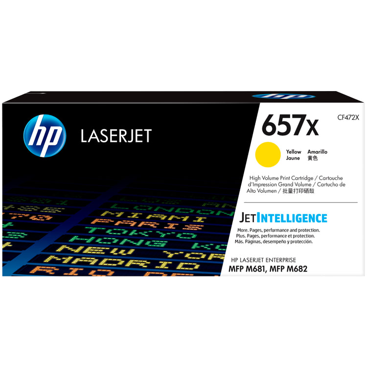 HP CF472X (657X) Yellow Original Toner Cartridge - Cartouches Certifiées