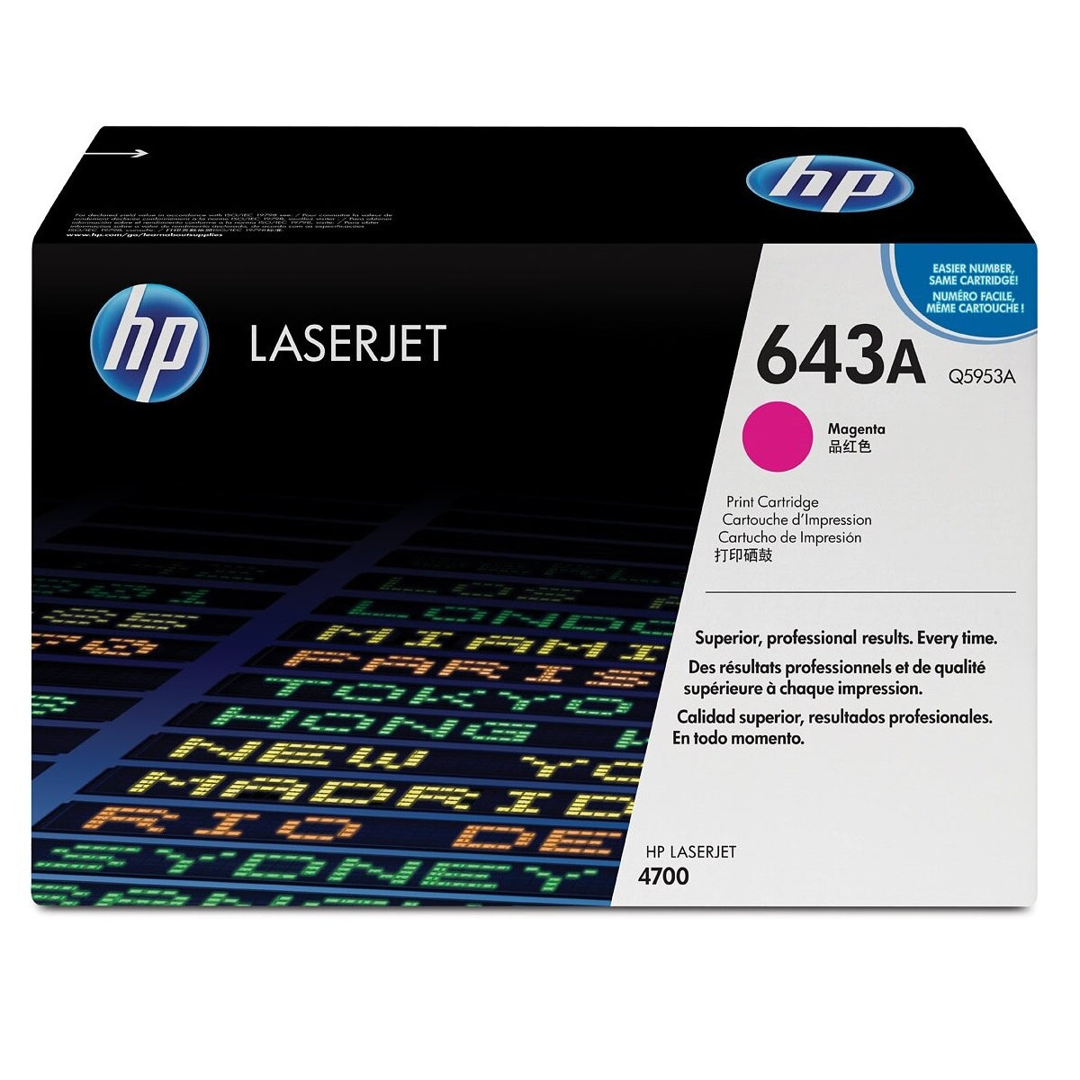 HP Q5953A (643A) Magenta Original Toner Cartridge - Cartouches Certifiées