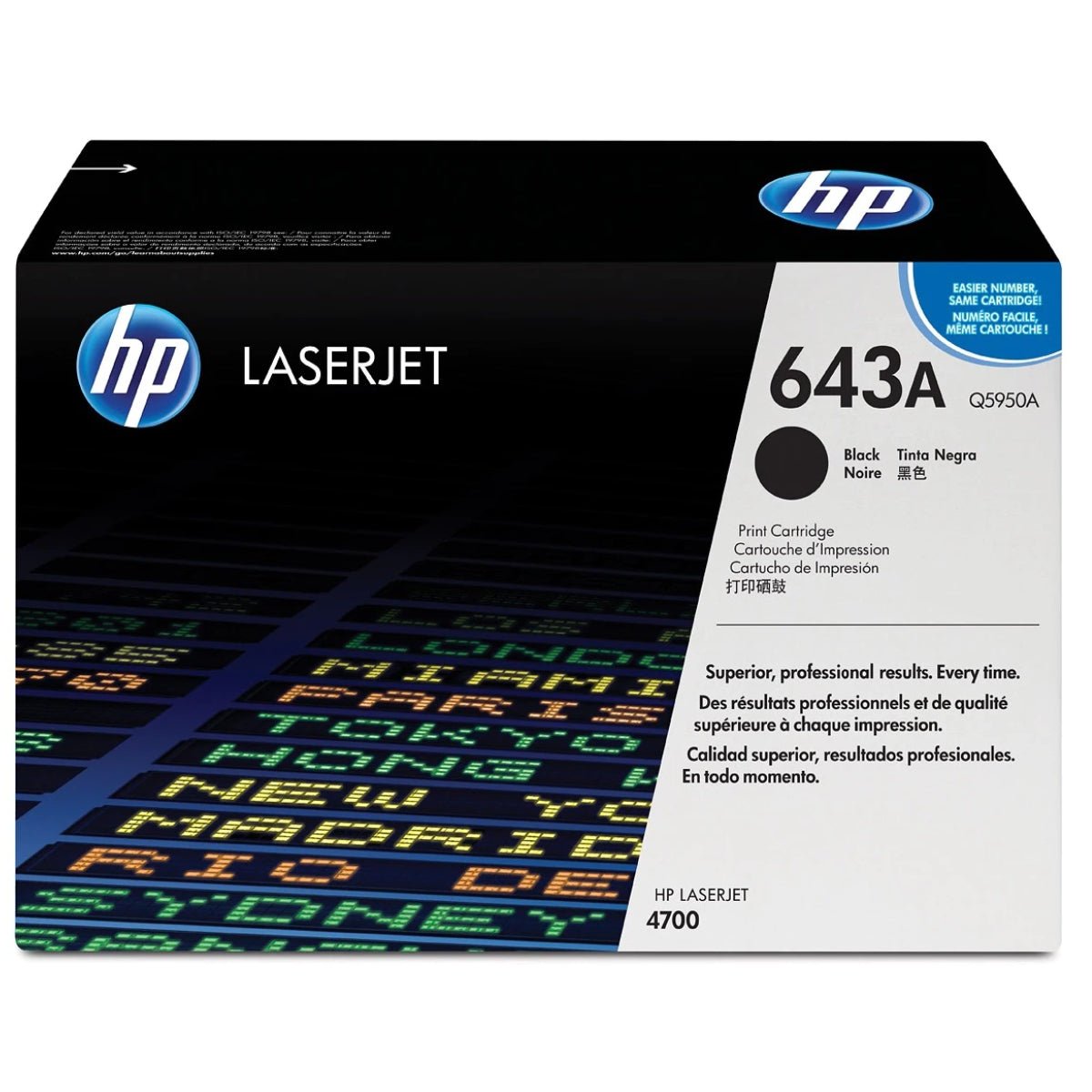 HP Q5950A (643A) Black Original Toner Cartridge - Cartouches Certifiées