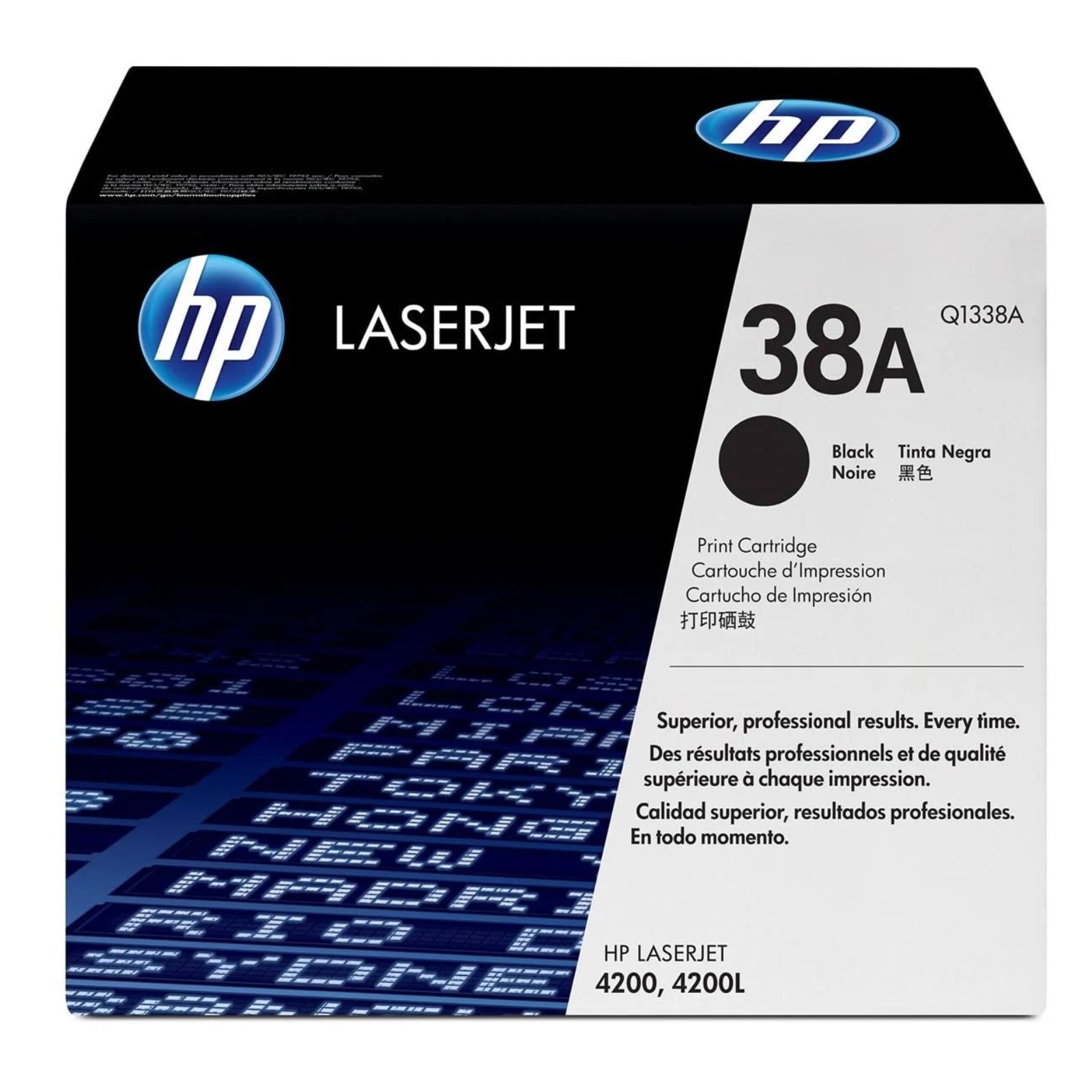 HP Q1338A (38A) Black Original Toner Cartridge - Cartouches Certifiées