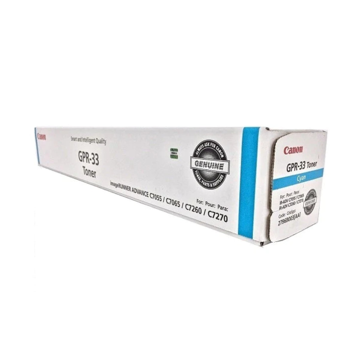 CANON GPR-33 (2796B003) Cyan Original Toner Cartridge - Cartouches Certifiées