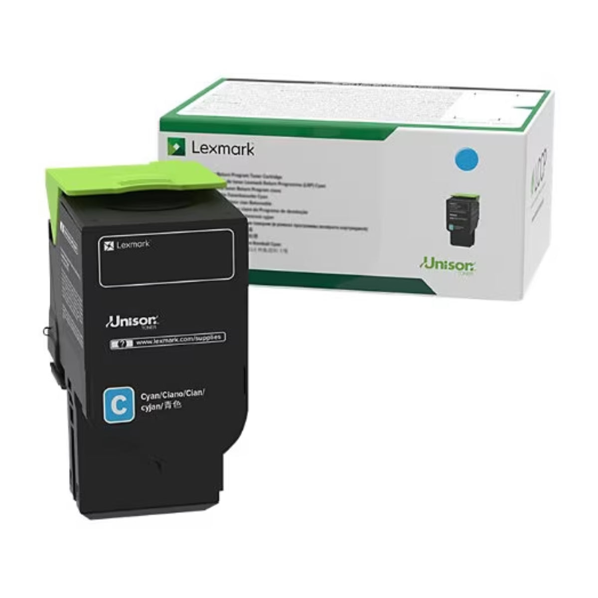 LEXMARK 80C10C0 (801C) Cyan Original Toner Cartridge - Cartouches Certifiées