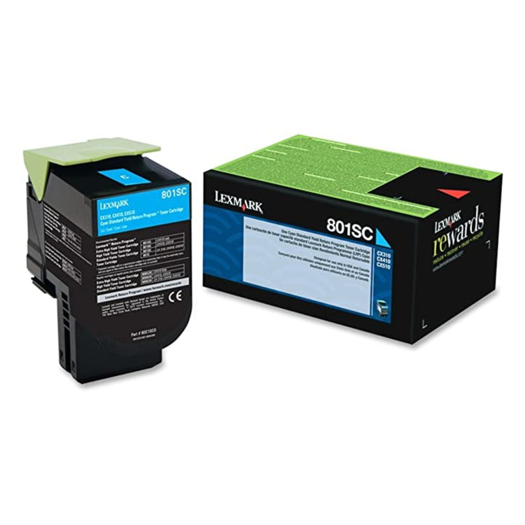 LEXMARK 80C1SC0 (801SC) Cyan Original Toner Cartridge - Cartouches Certifiées