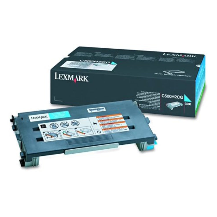 LEXMARK C500H2CG Cyan Original Toner Cartridge - Cartouches Certifiées