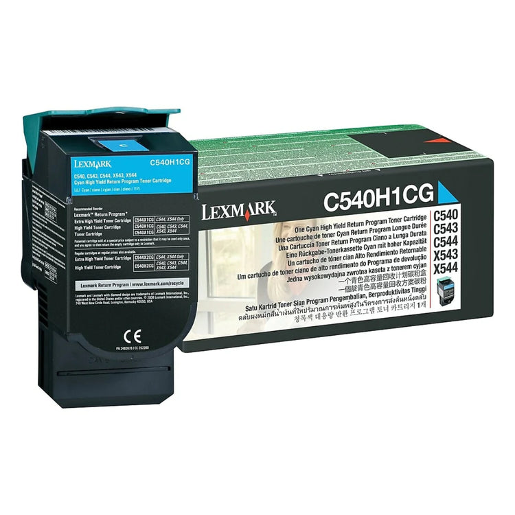 LEXMARK C540H1CG Cyan Original Toner Cartridge - Cartouches Certifiées