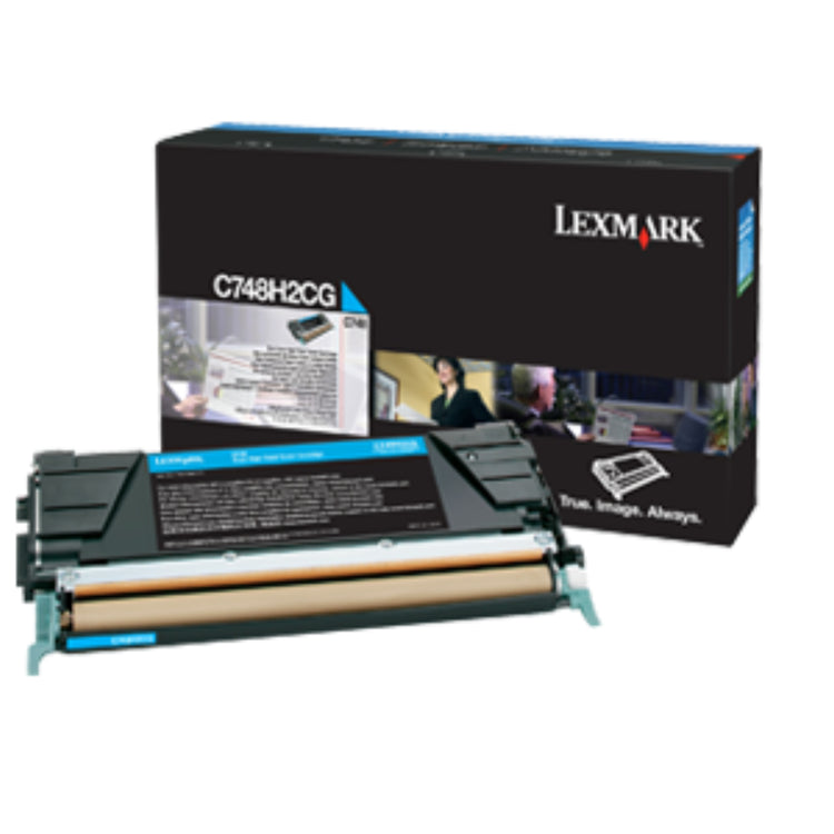 LEXMARK C748H2CG Cyan Original Toner Cartridge - Cartouches Certifiées