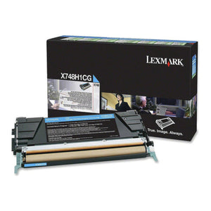 LEXMARK X748H1CG Cyan Original Toner Cartridge - Cartouches Certifiées
