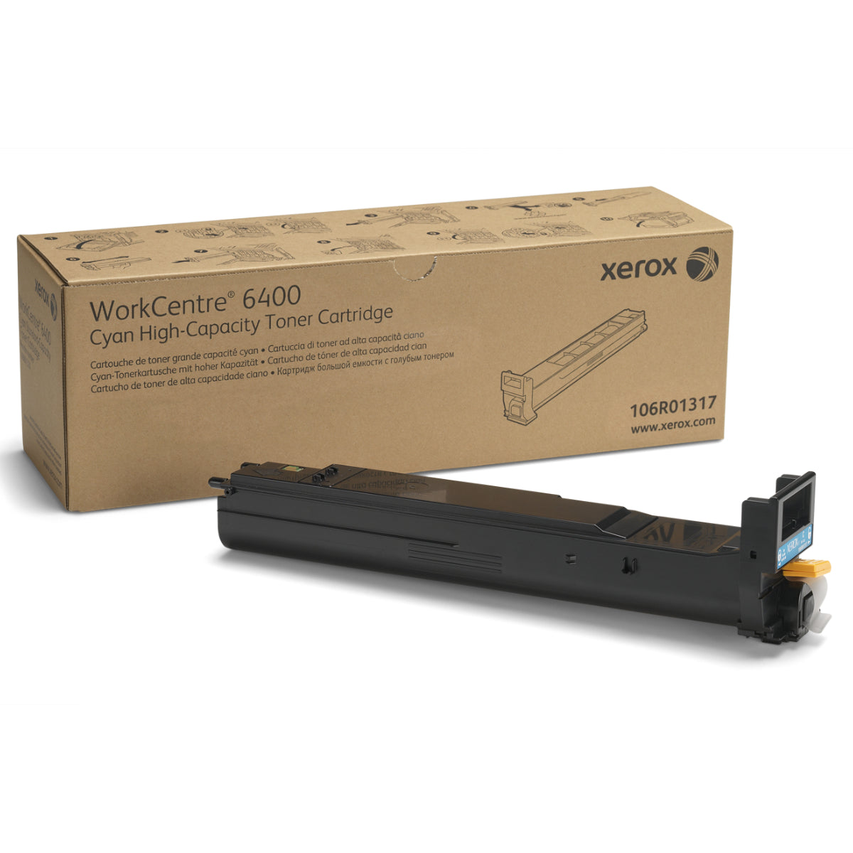 XEROX 106R01317 Cyan Original Toner Cartridge - Cartouches Certifiées