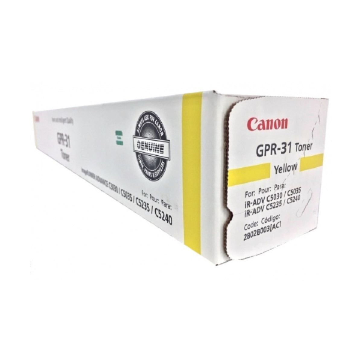 CANON GPR-31 (2802B003) Yellow Original Toner Cartridge - Cartouches Certifiées