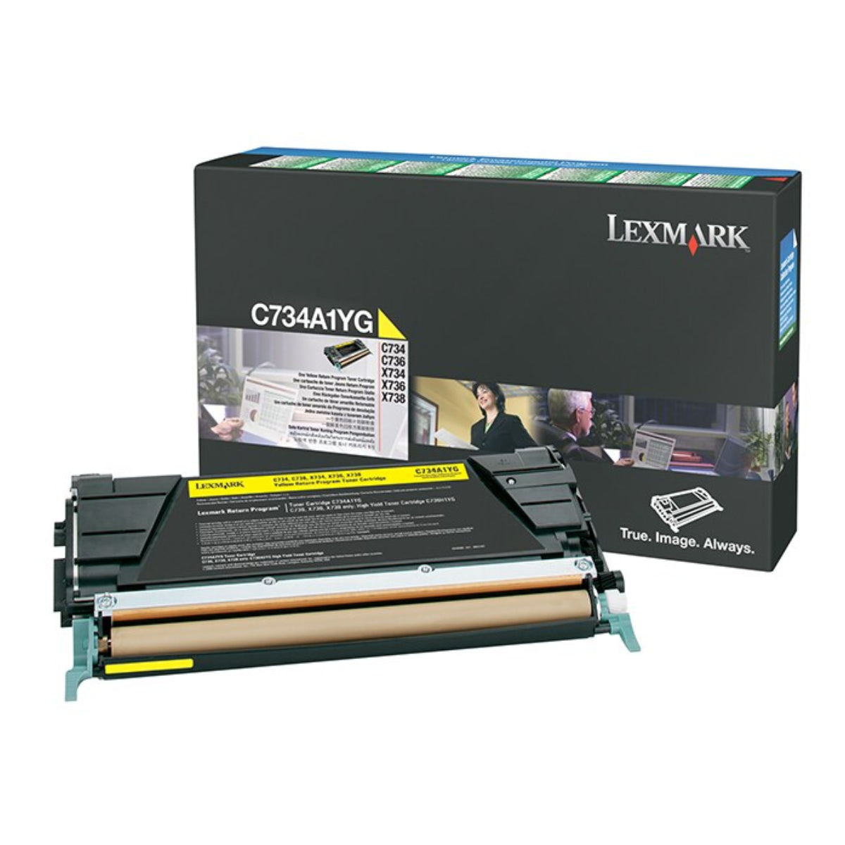 LEXMARK C734A1YG Yellow Original Toner Cartridge - Cartouches Certifiées