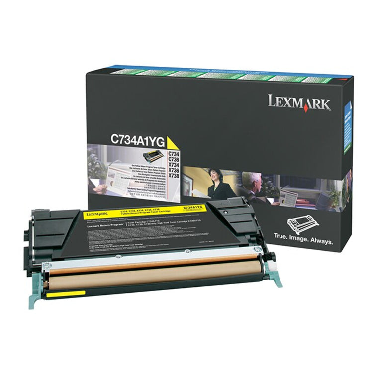LEXMARK C734A1YG Yellow Original Toner Cartridge - Cartouches Certifiées