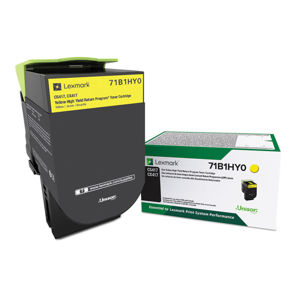 LEXMARK 71B1HY0 Yellow Original Toner Cartridge - Cartouches Certifiées
