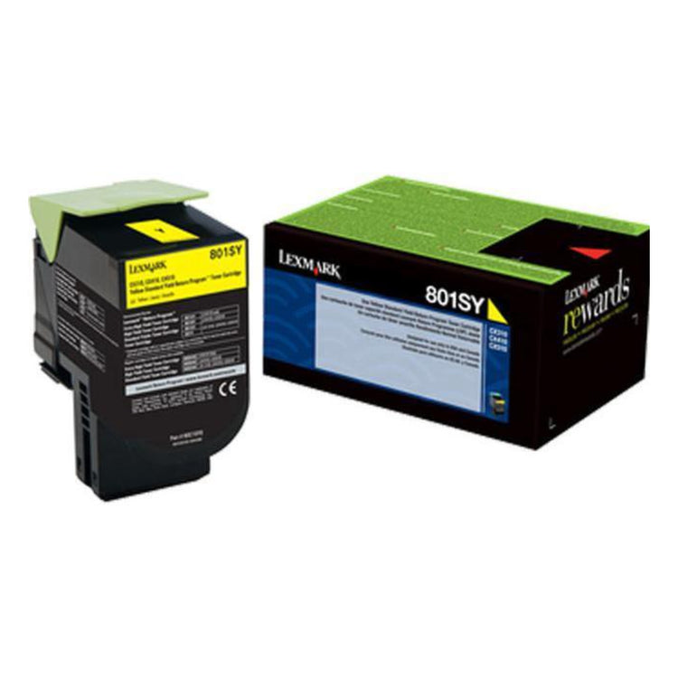 LEXMARK 80C1SY0 (801SY) Yellow Original Toner Cartridge - Cartouches Certifiées