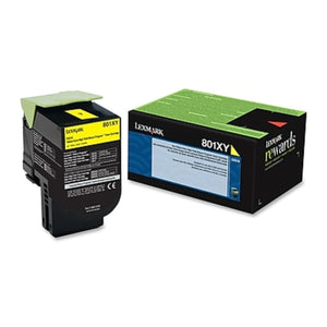 LEXMARK 80C1XY0 (801XY) Yellow Original Toner Cartridge - Cartouches Certifiées