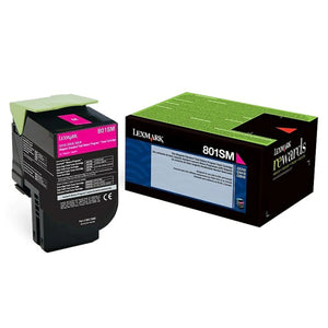 LEXMARK 80C1SM0 (801SM) Magenta Original Toner Cartridge - Cartouches Certifiées