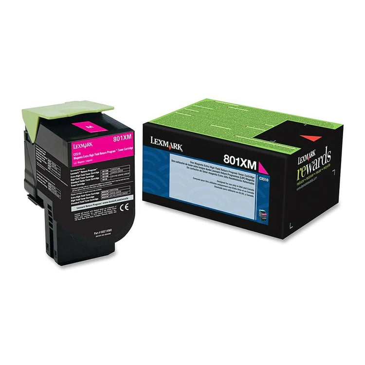 LEXMARK 80C1XM0 (801XM) Magenta Original Toner Cartridge - Cartouches Certifiées