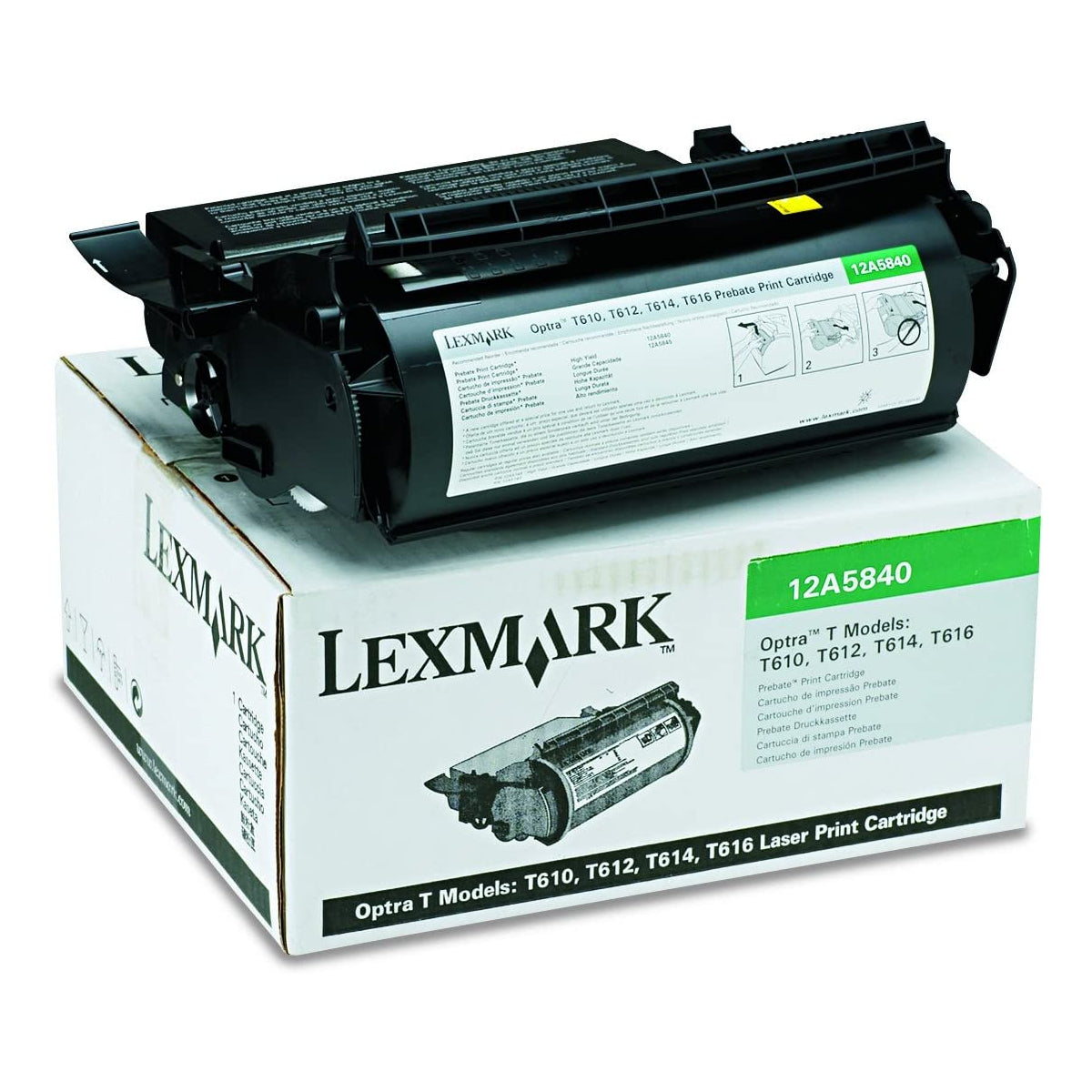 LEXMARK 12A5840 Black Original Toner Cartridge - Cartouches Certifiées