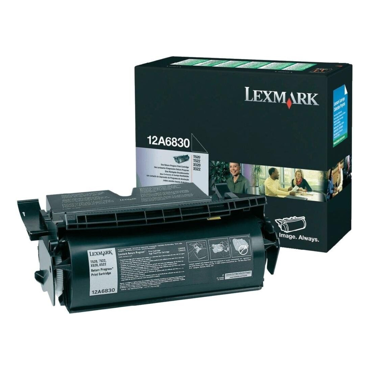 LEXMARK 12A6830 Black Original Toner Cartridge - Cartouches Certifiées