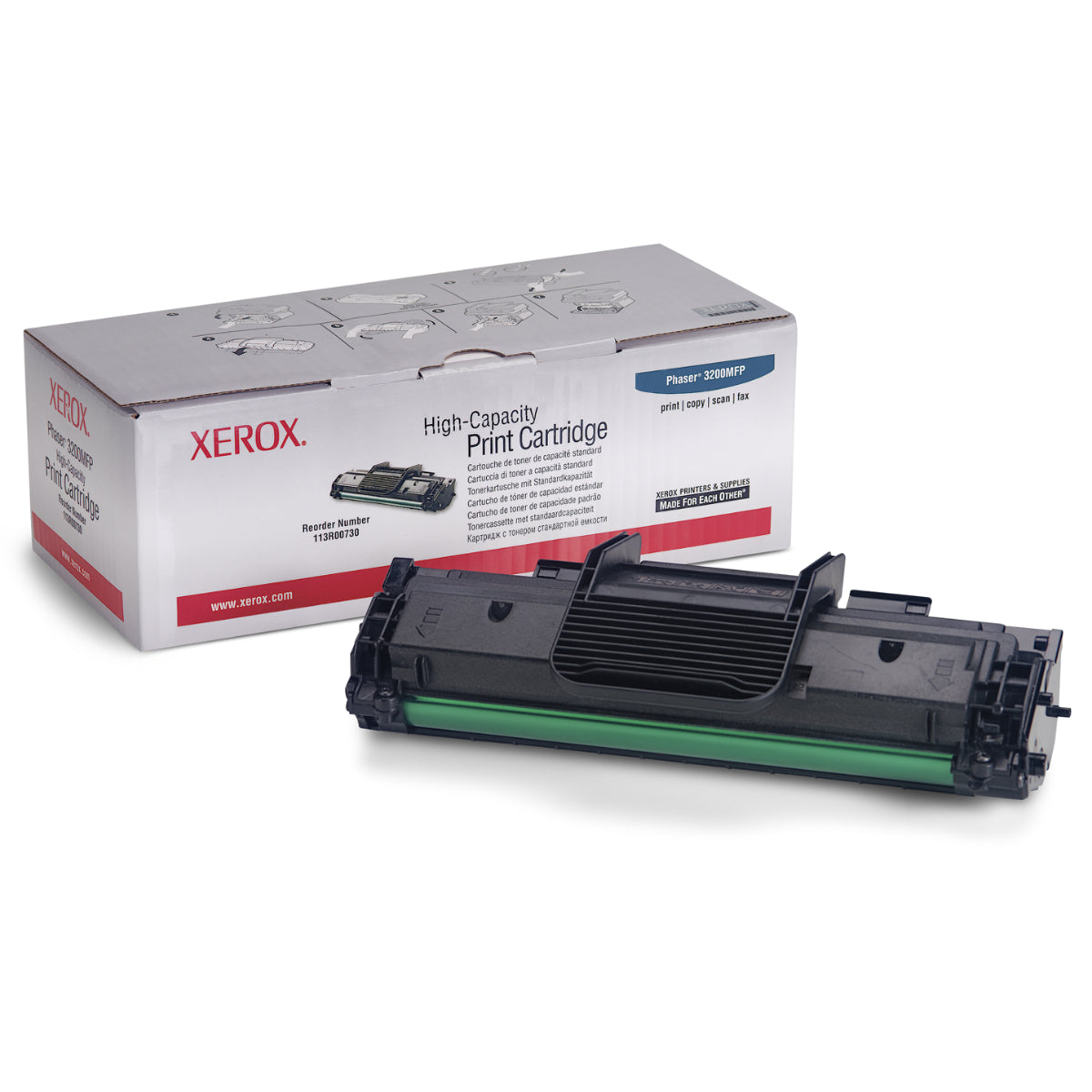 XEROX 113R00730 Black Original Toner Cartridge - Cartouches Certifiées