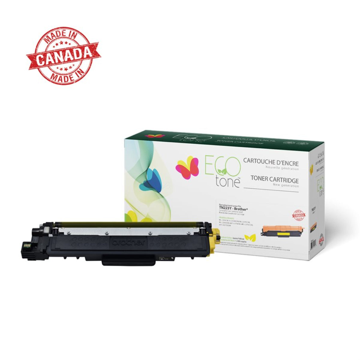 Refurbished BROTHER TN-223Y Yellow Toner Cartridge - Cartouches Certifiées