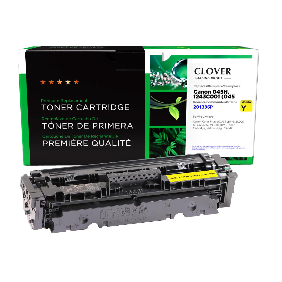 Refurbished CANON 045H (1243C001) Yellow Toner Cartridge - Cartouches Certifiées