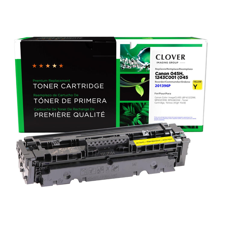Refurbished CANON 045H (1243C001) Yellow Toner Cartridge - Cartouches Certifiées