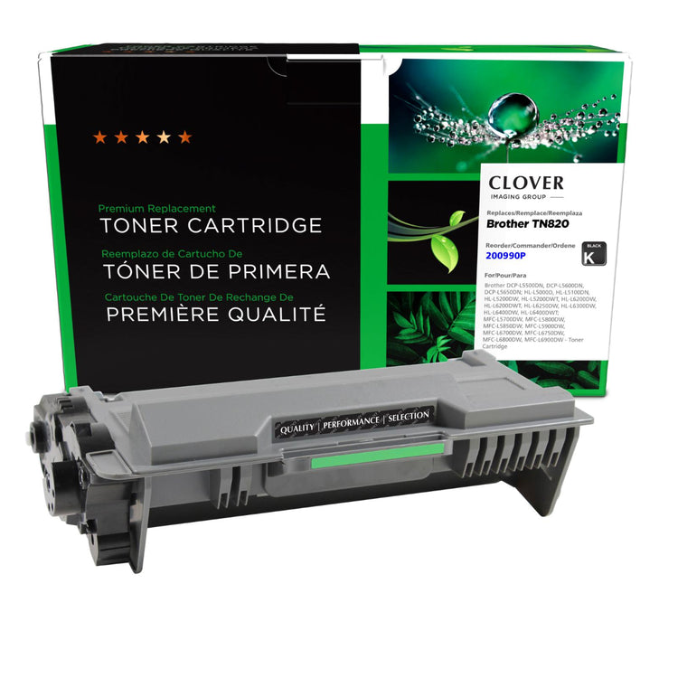 Refurbished BROTHER TN-820 Black Toner Cartridge - Cartouches Certifiées