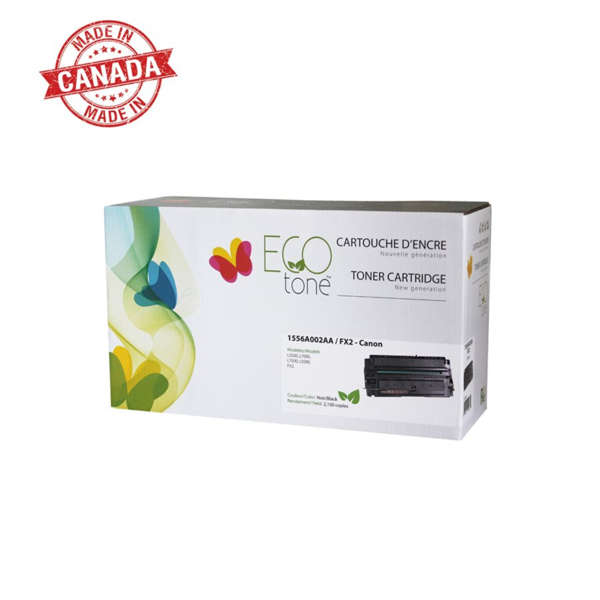 Refurbished CANON FX-2 (1556A002BA) Black Toner Cartridge - Cartouches Certifiées