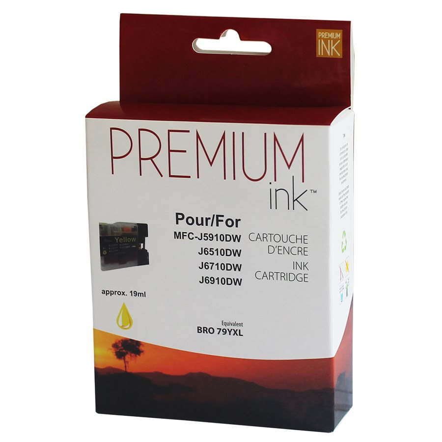 Compatible BROTHER LC79Y Yellow Inkjet Cartridge Premium Quality - Cartouches Certifiées