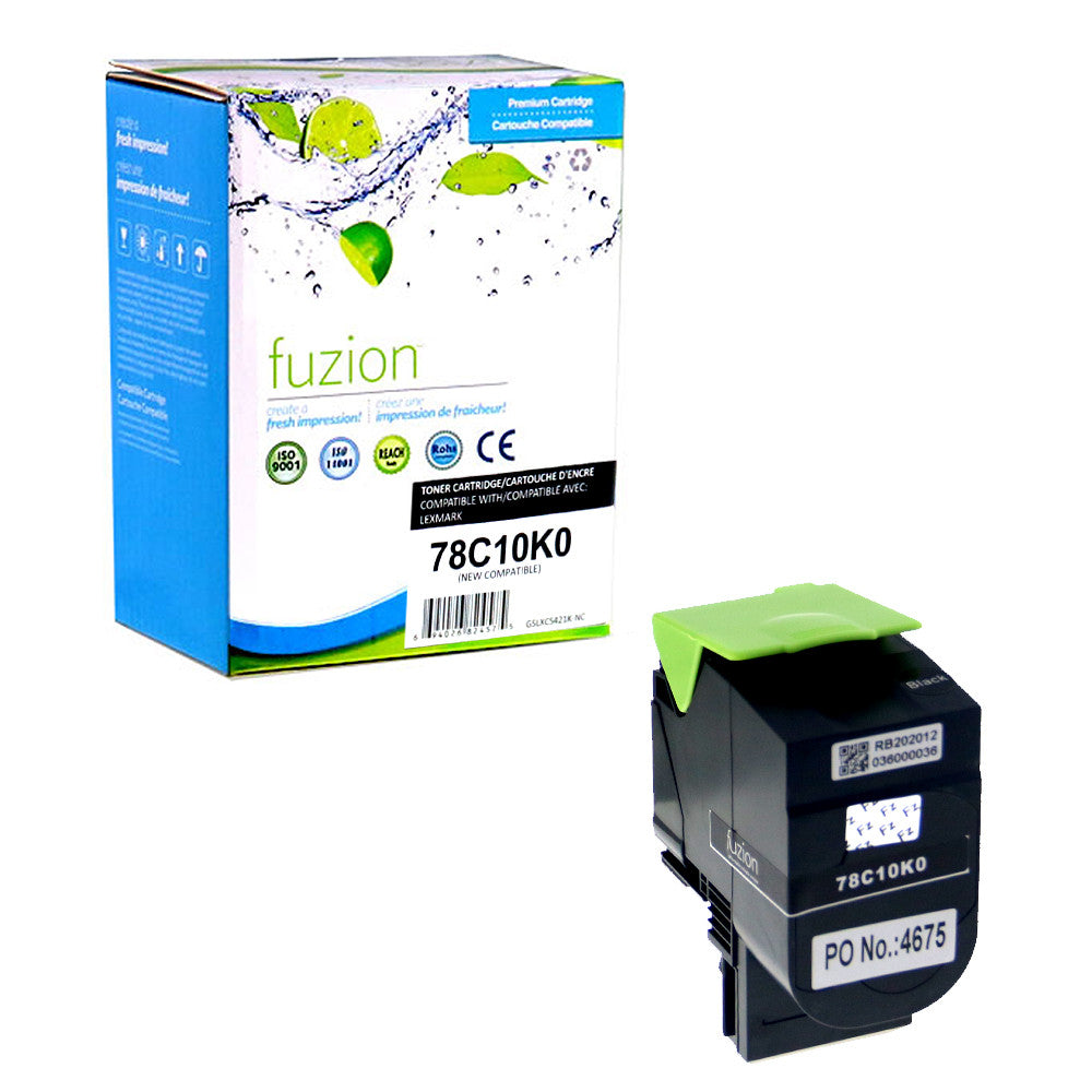 Compatible LEXMARK 78C10K0 Black Toner Cartridge Premium Quality - Cartouches Certifiées