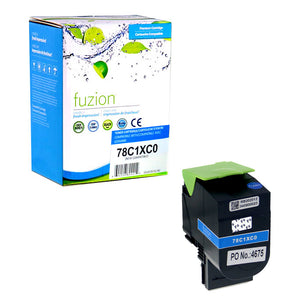 Compatible LEXMARK 78C1XC0 Cyan Toner Cartridge Premium Quality - Cartouches Certifiées