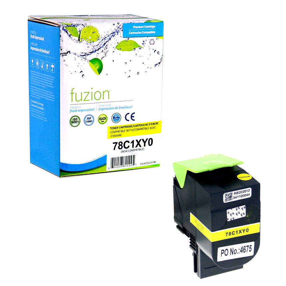 Compatible LEXMARK 78C1XY0 Yellow Toner Cartridge Premium Quality - Cartouches Certifiées