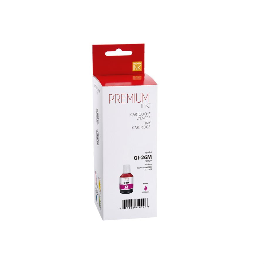 compatible CANON GI-26 - 167ml (4422C001) Magenta Inkjet Cartridge Premium Quality - Cartouches Certifiées