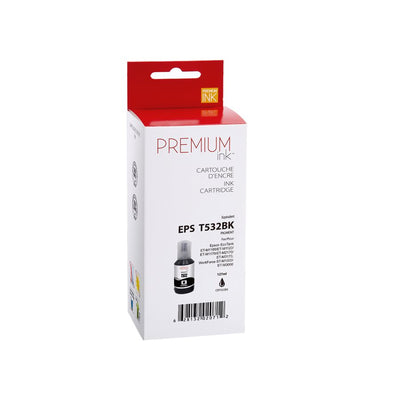 Compatible EPSON T532 (T532120-S) Black Inkjet Cartridge Premium Quality - Cartouches Certifiées