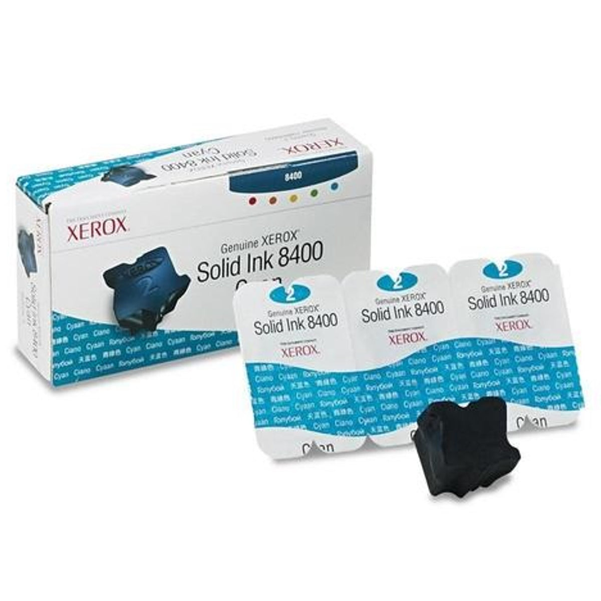 XEROX 108R00605 Phaser 8400 (3 Stick) Cyan Original Solid ink - Cartouches Certifiées